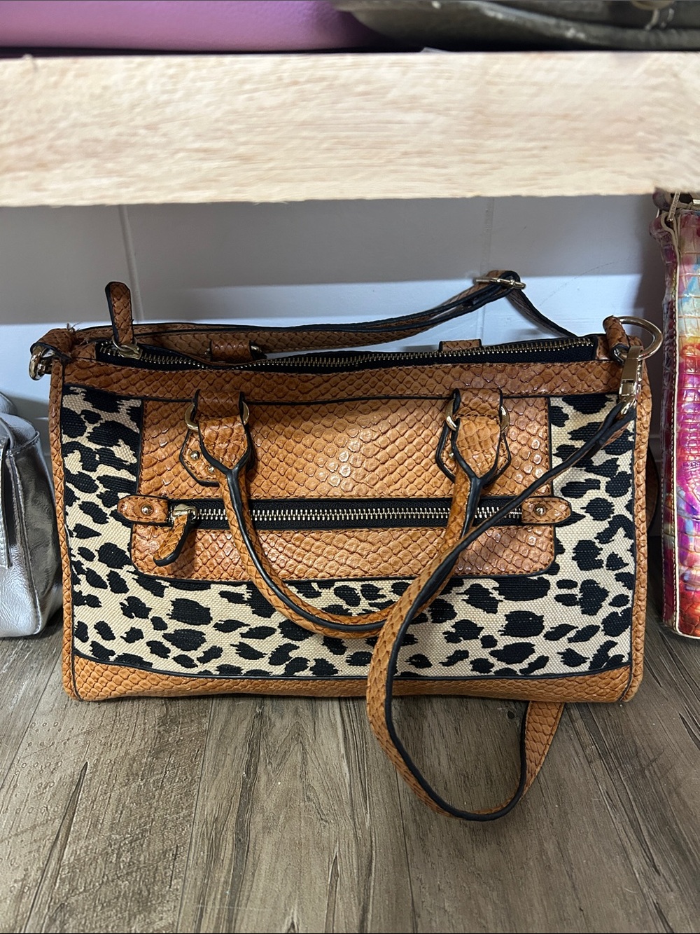 unbranded animal print satchel